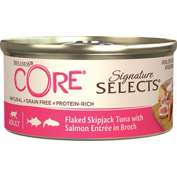 Wellness Core Adult Grain Free Signature Selects with Tuna & Salmon in Broth 79gr
