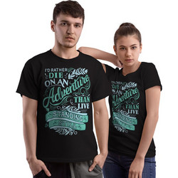 I'd Rather Die On An Adventure (Κοντομάνικο Ανδρικό / Unisex) - Deep black