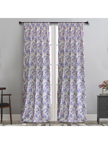 Maison Blanche Κουρτίνα με Τρέσα 145x275 Ολυμπια 10 Μωβ