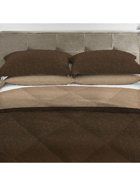 Isadore Lorraine Πάπλωμα Υπέρδιπλο 220x240 Microsatin Καφέ/Μπεζ