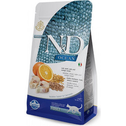 Farmina N&D Natural & Delicious Ancestral Grain Herring & Orange Adult Cat 10kg