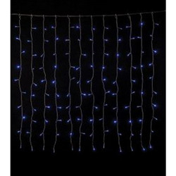 Aria Trade Χριστουγεννιάτικα Λαμπάκια LED σε Κουρτίνα Μπλε 3m