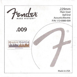 Fender Χορδή Ηλεκτρικής / Ακουστικής Κιθάρας Plain Steel 9"