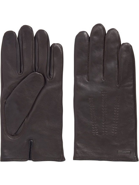 Δερμάτινα ανδρικά μαύρα γάντια Hainz4, BOSS