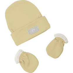 Σετ σκουφάκι και γαντάκια FIGLIO BINO Κίτρινο F51 (f-51-yellow)