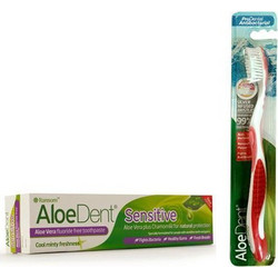 Optima AloeDent Sensitive Οδοντόβουρτσα Κόκκινη + Οδοντόκρεμα 100ml