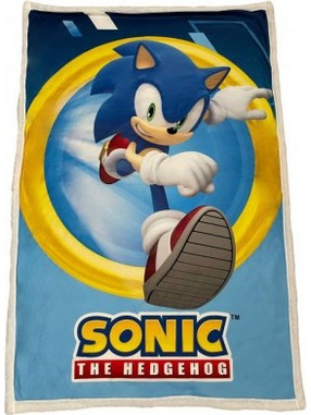 Παιδική Κουβέρτα Fleece Aymax Sonic Golden Ring 100x150 εκ. (SHH077)