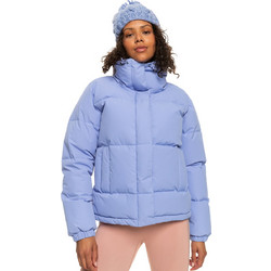 Roxy Rebel Γυναικείο Μπουφάν Χειμωνιάτικο Puffer Κοντό Γαλάζιο ERJJK03494-PHN0