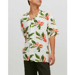 Jack & Jones Ανδρικό Πουκάμισο Βαμβακερό Φλοράλ Κοντομάνικο Κανονική Γραμμή Μαύρο Πολύχρωμο 12227625