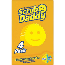 Σφουγγάρια Scrub Daddy - The Original Scrub Daddy FlexTexture Scrubber Yellow 4 τμχ