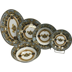 Versace 19V69 Σετ Πιάτα Φαγητού Πορσελάνης Atramento 20τμχ