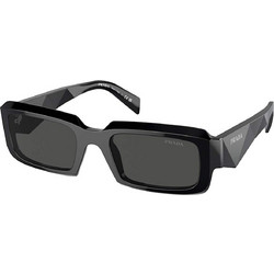 Prada PR27ZS 16K0/8Z Γυναικεία Γυαλιά Ηλίου Ορθογώνια Κοκάλινα Μαύρα με Μαύρο Polarized Φακό