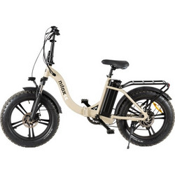 Nilox E-Bike X9 Σπαστό Ηλεκτρικό Ποδήλατο Πόλης 20" με 6 Ταχύτητες και Δισκόφρενα Μπεζ