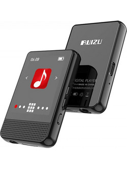 Ruizu M16 MP3 Player 16GB με Οθόνη Αφής 1.8" με Bluetooth & Ραδιόφωνο Μαύρο