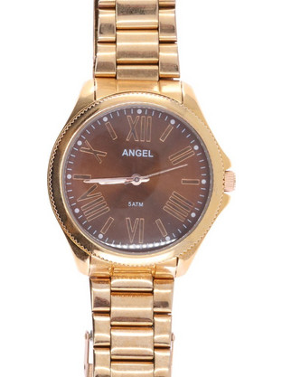 Angel New York Γυναικείο Ρολόι με Χρυσό Μεταλλικό Μπρασελέ 930/3
