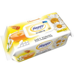 Μωρομάντηλα Happy Χαμομήλι 100τεμ
