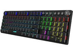 iBox Aurora K-6 Ασύρματο Μηχανικό Gaming Πληκτρολόγιο με Custom Red Διακόπτες RGB Black