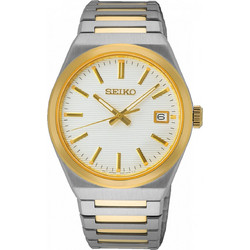 Seiko Essentials Ανδρικό Ρολόι με Χρυσό Μεταλλικό Μπρασελέ SUR558P1