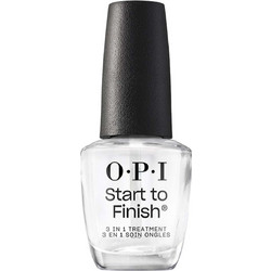 OPI Start To Finish 3-in-1 Treatment Πινέλο Ενδυνάμωσης Θεραπείας για Δυσχρωμίες & Κιτρινίλες Νυχιών 15ml