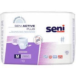 Seni Active Plus Medium Πάνες Βρακάκι Ακράτειας 8 Σταγόνες 10τμχ