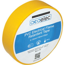 Μονωτική ταινία PVC ACAELEC σε κίτρινο χρώμα 0.13mmx19mmx20yds - DY00000026