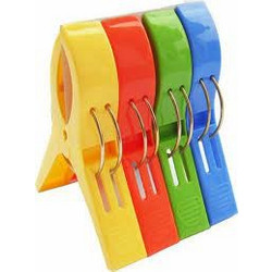 Μανταλάκι Για Πετσέτα Θαλάσσης Σετ 4Τμχ TNS Plastic Clothespins