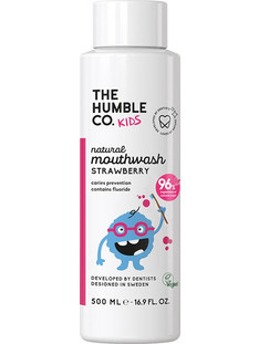 The Humble Co. Strawberry Παιδικό Στοματικό Διάλυμα Κατά της Πλάκας 500ml