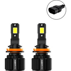H11 LED 12V/24V 72W 13000LM 6500K IP68 A315 S4 NIGHTEYE 2 X 36W 2 έτη εγγύηση