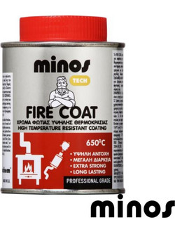 Minos Tech Fire Coat 650C Χρώμα Θερμοκρασίας Μαύρο 0.2lt