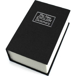 Χρηματοκιβώτιο βιβλίο - κρύπτη τιμαλφών με κλειδί 26cm Μαύρο