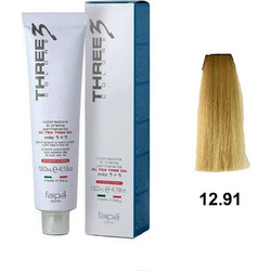 Faipa Three Color 12.91 Πλατινέ Σαντρέ Πέρλα Μόνιμη Βαφή Μαλλιών 120ml