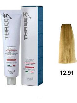 Faipa Three Color 12.91 Πλατινέ Σαντρέ Πέρλα Μόνιμη Βαφή Μαλλιών 120ml