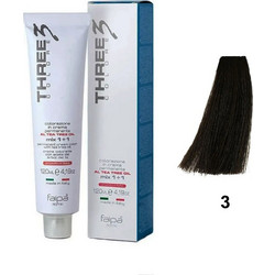 Faipa Three Color 3 Καστανό Σκούρο Μόνιμη Βαφή Μαλλιών 120ml