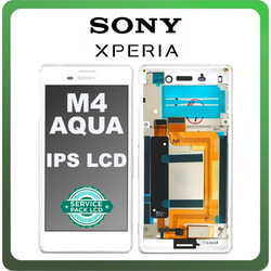 Original Sony Xperia M4 Aqua, IPS LCD Οθόνη White 124TUL0010A