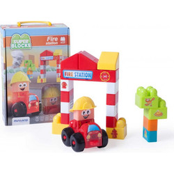 Παιχνίδι - Τουβλάκια Miniland Super Blocks Fire Station (22τεμ.)