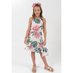 TraX Παιδικό Φόρεμα Floral Λευκό 43134