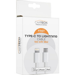 ΚΑΛΩΔΙΟ ΦΟΡΤΙΣΗΣ & ΜΕΤΑΦΟΡΑΣ ΔΕΔΟΜΕΝΩΝ TYPE-C TO LIGHTING 18W 1.5 M FAST CHARGE PREMIUM SERIES