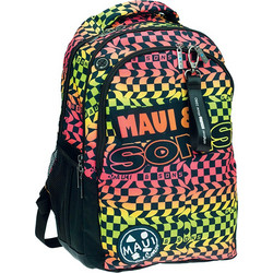Maui & Sons NuWave Σχολική Τσάντα Πλάτης Δημοτικού Πολύχρωμη 339-38031
