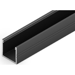 Προφίλ αλουμινίου SMART16 BC3/U4 ΜΑΥΡΟ F1010021