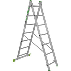 Pallbest EuroPro Διπλή Σκάλα Αλουμινίου 2x12 Σκαλοπάτια
