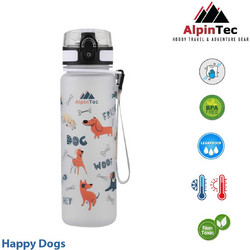 AlpinPro AlpinTec Kids Mood Happy Dogs Παιδικό Μπουκάλι Πλαστικό BPA Free Λευκό 500ml