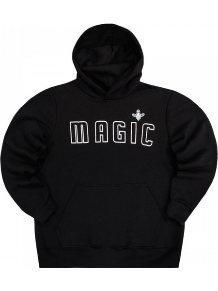 Magic Bee Ανδρικό Φούτερ με Κουκούλα & Τσέπες Μαύρο MB23503