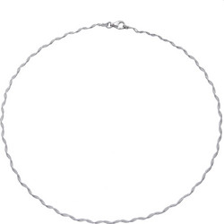 TRIBUTE, 925, ασημένια, καδένα, unisex, 42cm, λαιμαριά, 1.5mm με άσπρο, επιπλατίνωμα, χωρίς, νικέλιο,/ΑΣΗΜΙ - 0330006701