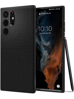 Spigen Liquid Air Back Cover Black (Galaxy S22 Ultra)