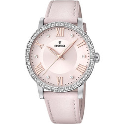 Festina Boyfriend Γυναικείο Ρολόι με Ροζ Δερμάτινο Λουράκι F20412/2