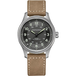 Hamilton Khaki Field Ανδρικό Ρολόι Αυτόματο με Καφέ Δερμάτινο Λουράκι H70545550