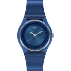 Swatch Sideral Γυναικείο Ρολόι με Μπλε Καουτσούκ Λουράκι GN269