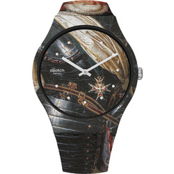 Swatch Henrytheforce Γυναικείο Ρολόι με Πολύχρωμο Καουτσούκ Λουράκι SUOZ317