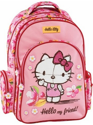 Graffiti Hello Kitty Σχολική Τσάντα Πλάτης Δημοτικού Ροζ 178211