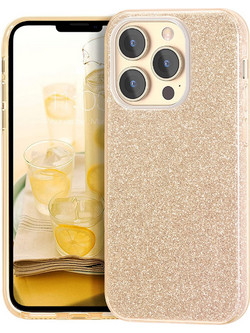 Θήκη iPhone 13 Pro Forcell Glitter Shine Cover Hard Case -Χρυσό